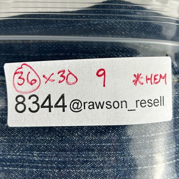 Barcode Y2K Cargo Wide Leg Denim Jeans 36x30 Stash‎ Streetwear Skate Baggy - Picture 8 of 8
